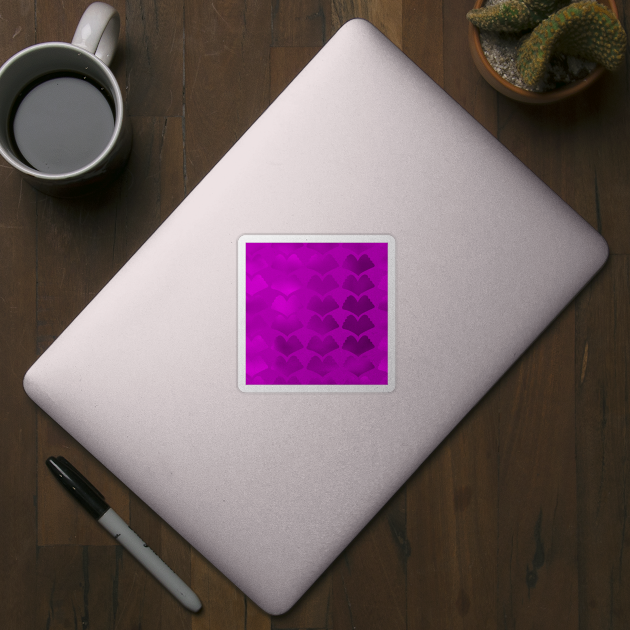 Jewel Ginkgo Single Hue Array Magenta 5748 by ArtticArlo